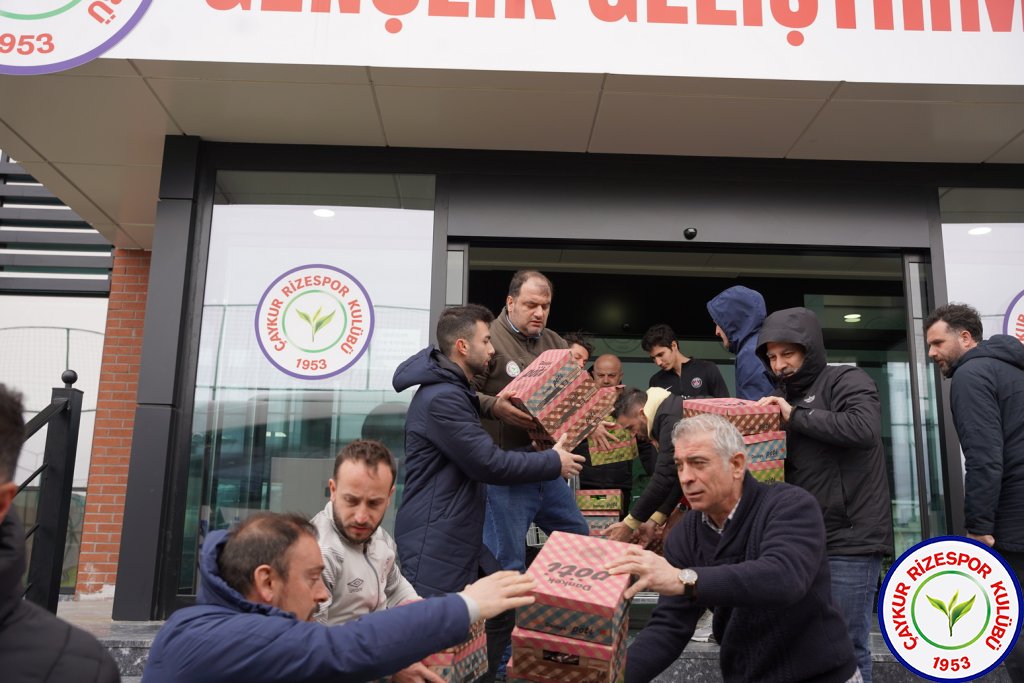 Çaykur Rizespor yardım malzemeleri yola çıktı