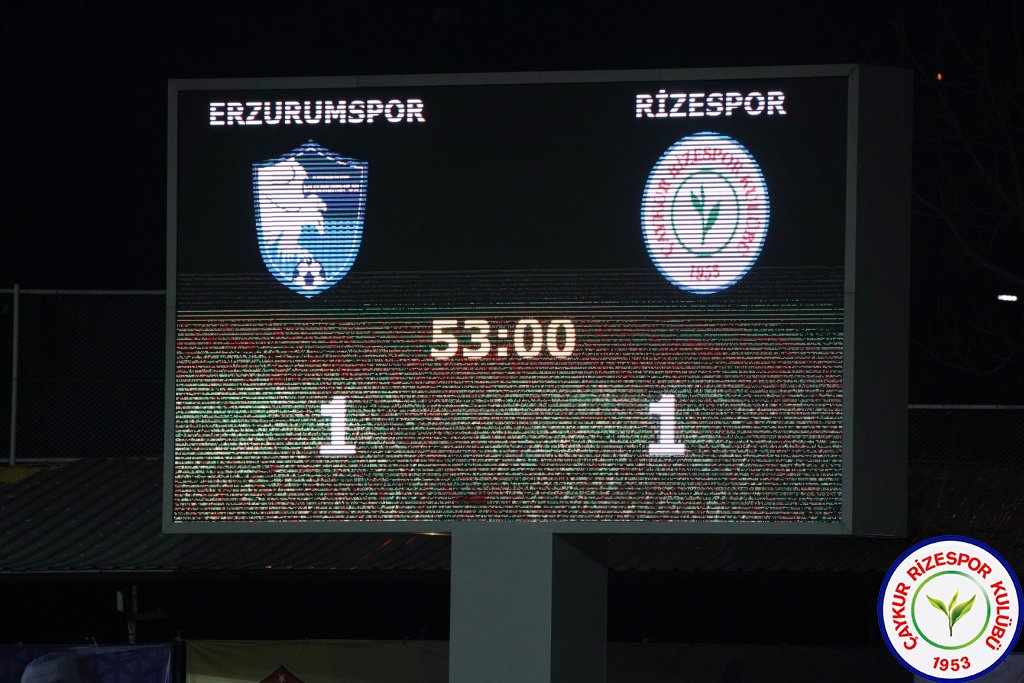 Erzurumspor FK 1 - 1 Çaykur Rizespor / Deplasmandan 1 Puanla Dönüyoruz