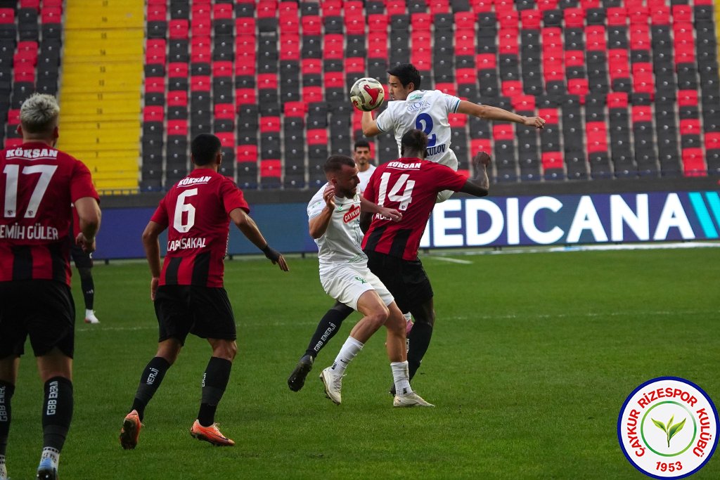 GAZİANTEP FUTBOL KULÜBÜ A.Ş.	2 - 2	ÇAYKUR RİZESPOR A.Ş.
