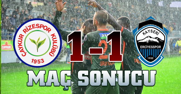 ÇAYKUR RİZESPOR 1-1 SAİ K.ERCİYESSPOR