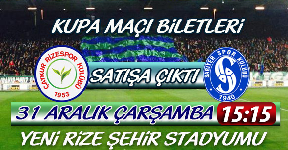 KUPA MAÇI BİLETLERİ SATIŞTA