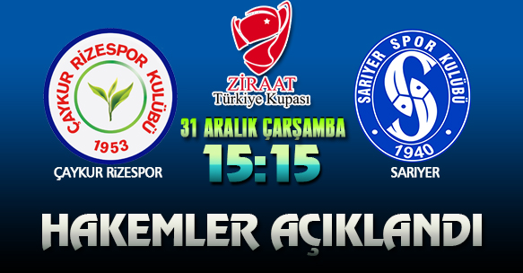 KUPA MAÇI HAKEMLERİ AÇIKLANDI