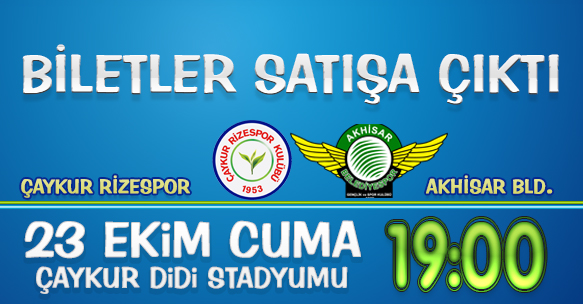 AKHİSAR BELEDİYE MAÇI BİLETLERİ SATIŞA ÇIKTI
