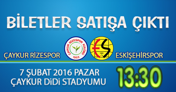 ESKİŞEHİRSPOR MAÇI BİLETLERİ SATIŞA ÇIKTI