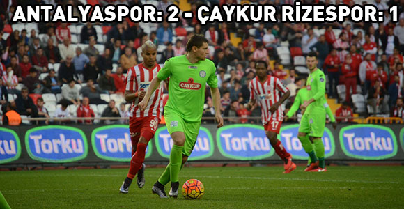 ANTALYASPOR: 2 - ÇAYKUR RİZESPOR: 1