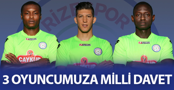 3 OYUNCUMUZA MİLLİ DAVET