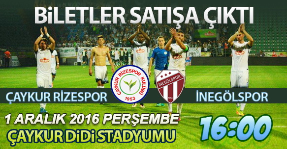 İNEGÖLSPOR KUPA MAÇI BİLETLERİ SATIŞA ÇIKTI