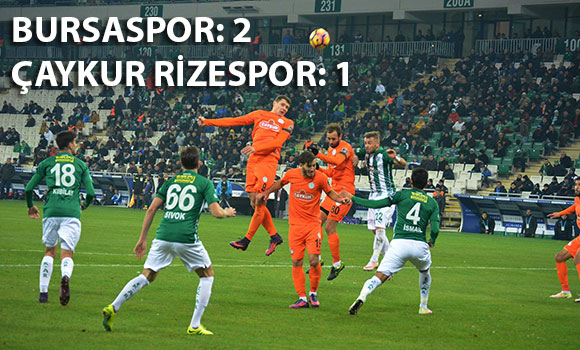 BURSASPOR: 2 - ÇAYKUR RİZESPOR: 1