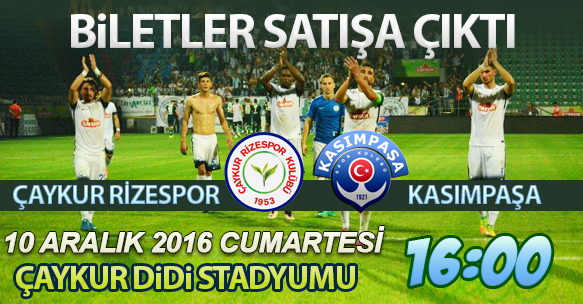 KASIMPAŞA MAÇI BİLETLERİ SATIŞA