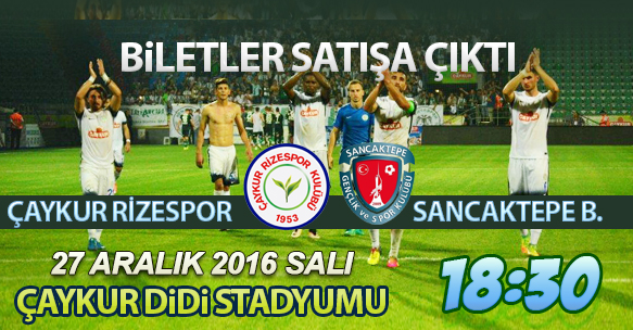 SANCAKTEPE MAÇI BİLETLERİ SATIŞA ÇIKTI