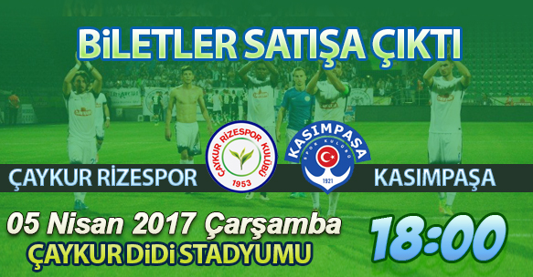 KASIMPAŞA KUPA MAÇI BİLETLERİ SATIŞA