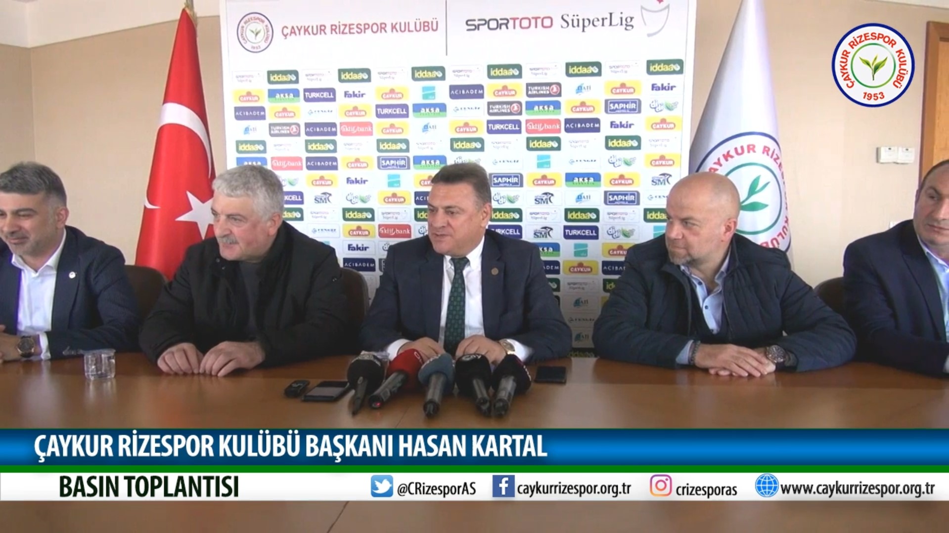 ÇAYKUR RİZESPOR KULÜBÜ BAŞKANI HASAN KARTAL'DAN BASIN TOPLANTISI