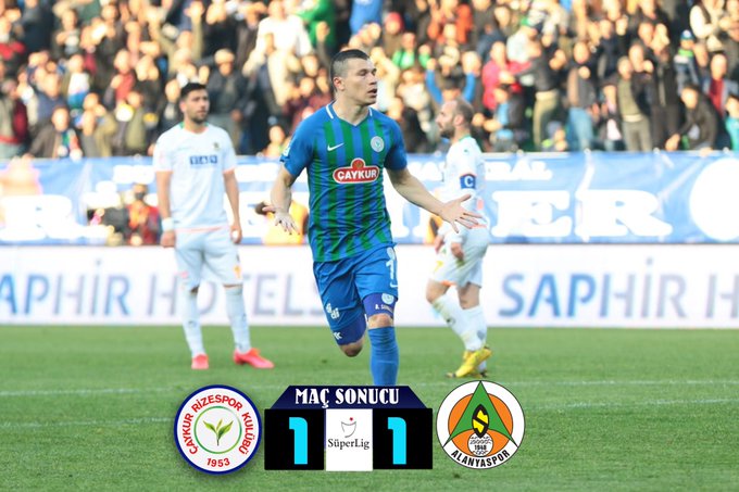 ÇAYKUR RİZESPOR 1-1 AYTEMİZ ALANYASPOR