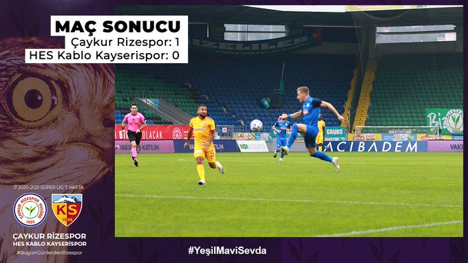 ÇAYKUR RİZESPOR 1-0 HK KAYSERİSPOR