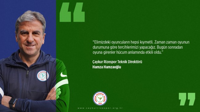 Teknik Direktörümüz Hamza Hamzaoğlu'ndan Maç Sonu Açıklaması