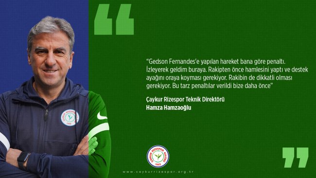 Teknik Direktörümüz Hamza Hamzaoğlu'ndan Maç Sonu Açıklaması